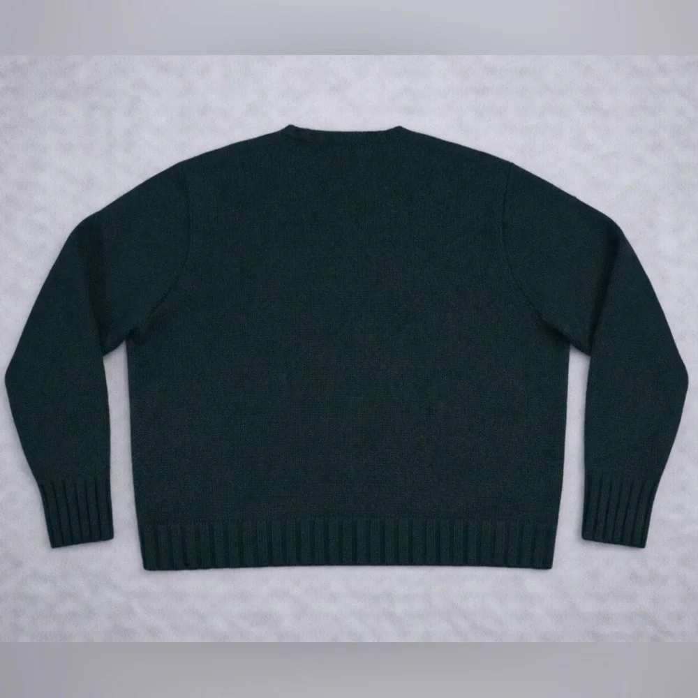 VINTAGE 2001 Polo Ralph Lauren Hunting Dog Labrador Retriever Wool Sweater flaws - Picture 2 of 3